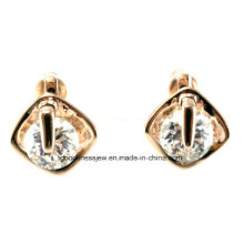 Boa Qualidade e Moda Novo Geométrico Praça Earrings Ear Stud com AAA CZ Pedra para Mulheres E6398